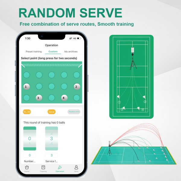 ADIBO A260 Intelligent Badminton Serving Machine - Image 3