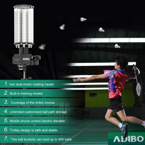 ADIBO A260 Intelligent Badminton Serving Machine - Image 5